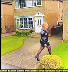 Shiny PVC Skirt Stocking High Heel Slut