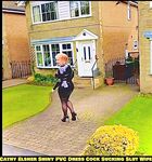 Shiny PVC Skirt Stocking High Heel Slut