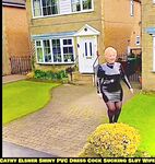 Shiny PVC Skirt Stocking High Heel Slut