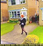 Shiny PVC Skirt Stocking High Heel Slut