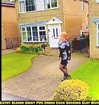 Shiny PVC Skirt Stocking High Heel Slut