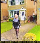 Shiny PVC Skirt Stocking High Heel Slut