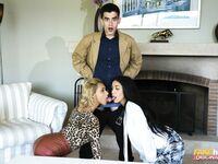 Julia De Lucia And Veronica Leal Take Turns Getting Their Narrow Holed Drilled