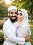 Beautiful Hijabi Arab Girl with Abdur Rahman