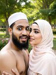 Beautiful Hijabi Arab Girl with Abdur Rahman
