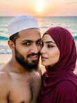 Beautiful Hijabi Arab Girl with Abdur Rahman