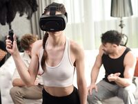 Pigtailed Spinner Candie Luciani Gets DPed On The Couch