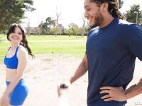 Sporty Brunette Yhivi Sucks And Rides BBC With A Smile On Her Face