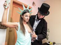 Slender Hungarian Nymph With Small Tits Gets Pounded On The Table photos (Amirah Adara)