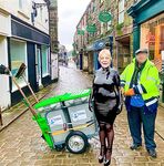 Cathy Shiny Rubber Latex Dress High Heels Slut Public Walk