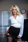 Beautiful Blonde Office Chick Cherry Kiss Gets Fucked Through The Hole In Her Pantyhose photos (Will Pounder)