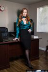 Dazzling Redhead MILF Sophia Locke Masturbates In The Office photos (Ryan Driller)