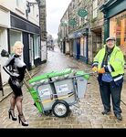 Cathy Shiny Latex Cum Slut in Public Street Sucking off Cock