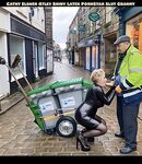 Cathy Shiny Latex Cum Slut in Public Street Sucking off Cock