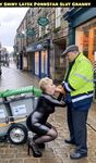 Cathy Shiny Latex Cum Slut in Public Street Sucking off Cock