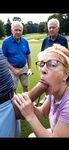 Cathy Golf Course Slut Filmed Sucking off Cock in The Rough