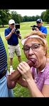 Cathy Golf Course Slut Filmed Sucking off Cock in The Rough