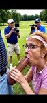 Cathy Golf Course Slut Filmed Sucking off Cock in The Rough