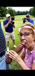 Cathy Golf Course Slut Filmed Sucking off Cock in The Rough