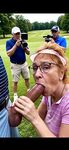 Cathy Golf Course Slut Filmed Sucking off Cock in The Rough