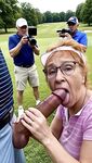 Golf Course Slut Cathy Filmed Sucking Off Cock in a Rough c