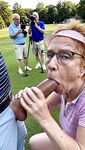 Golf Course Slut Cathy Filmed Sucking Off Cock in a Rough b