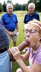 Golf Course Slut Cathy Filmed Sucking Off Cock in a Rough a