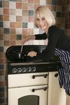 Mature Blonde Hazel May In Nylons And High Heel Shoes Loves Playing With Her Hairy Twat