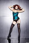 Redhead Babe In The Stockings Jayden Cole Is Playing Around And Shaking Boobs Before Camera