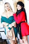 Saucy MILFs Mona Azar And Bunny Madison Get Their Mature Holes Drilled