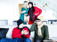 Saucy MILFs Mona Azar And Bunny Madison Get Their Mature Holes Drilled