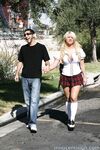 Uniformed Blonde Cayden Moore With Fine Boobs Gives Head And Gets Fucked At High School