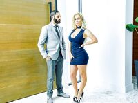 Insatiable Blonde Bitch Savannah Bond Pleasures Her Bearded Lover On The Sofa