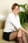 Sweet Spectacled Brunette Girl Rebecca In Black Lingerie As A Secretary photos (Rebecca Onlytease)