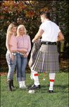 Irresistibly Cute Blonde Dorina Along With Her Girlfriend Tiffany Rousso Put Out For Kilt Clad Guy.