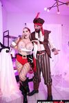Busty Halloween Slut Cubbi Thompson Gets Fucked Through The Hole In Her Fishnets photos (Quinton James)