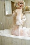 Blonde Haired Mom Hazel May Showers Her Hairy Pussy After Taking A Bubble Bath