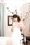 Long Legged British Brunette Chloe Twistys In White Stockings Demonstrates Her Bush