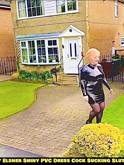 Shiny PVC Skirt Stocking High Heel Slut
