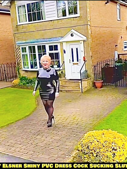 Shiny PVC Skirt Stocking High Heel Slut