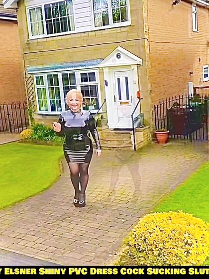 Shiny PVC Skirt Stocking High Heel Slut