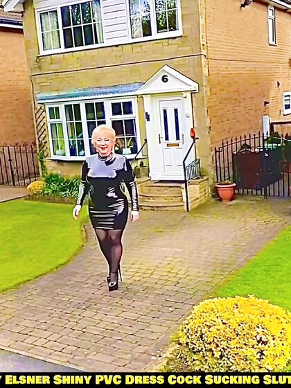 Shiny PVC Skirt Stocking High Heel Slut