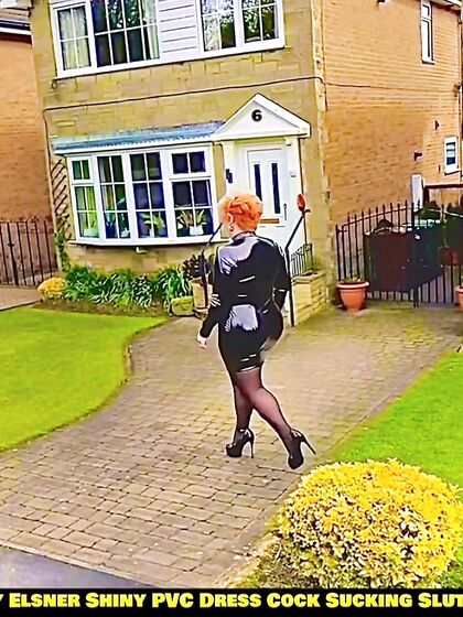Shiny PVC Skirt Stocking High Heel Slut