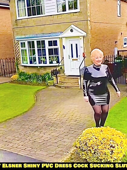 Shiny PVC Skirt Stocking High Heel Slut