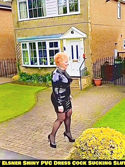 Shiny PVC Skirt Stocking High Heel Slut