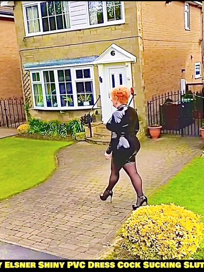 Shiny PVC Skirt Stocking High Heel Slut