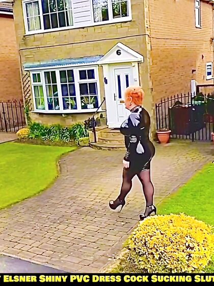Shiny PVC Skirt Stocking High Heel Slut