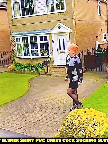 Shiny PVC Skirt Stocking High Heel Slut