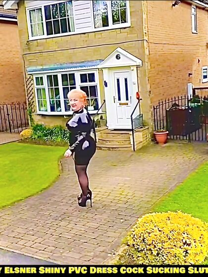 Shiny PVC Skirt Stocking High Heel Slut