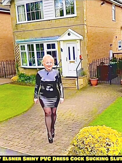 Shiny PVC Skirt Stocking High Heel Slut